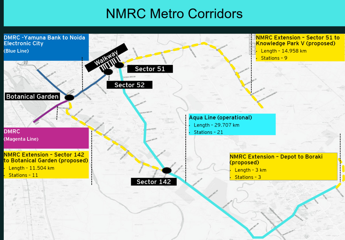 Noida Metro Rail Route Map